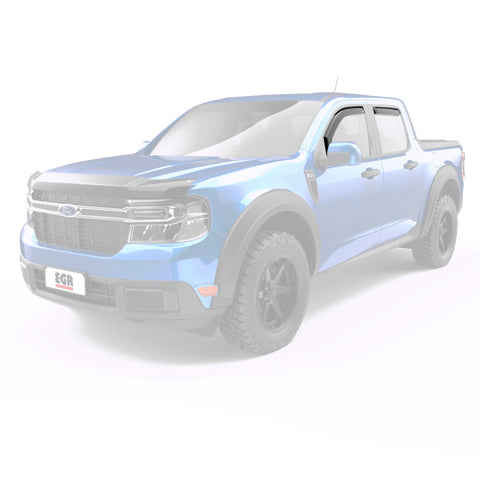 EGR 22-23 Ford Maverick Lariat XL XLT Front/Rear Window Visors - Dark Smoke Finish - 573591