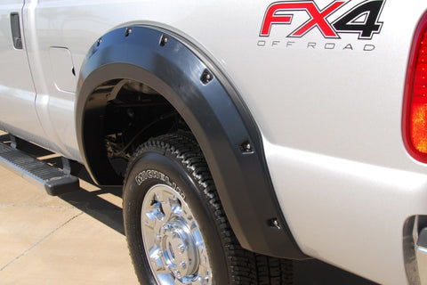 Lund 11-16 Ford F-250 Super Duty RX-Rivet Style Smooth Elite Series Fender Flares - Black (2 Pc.) - RX314SB