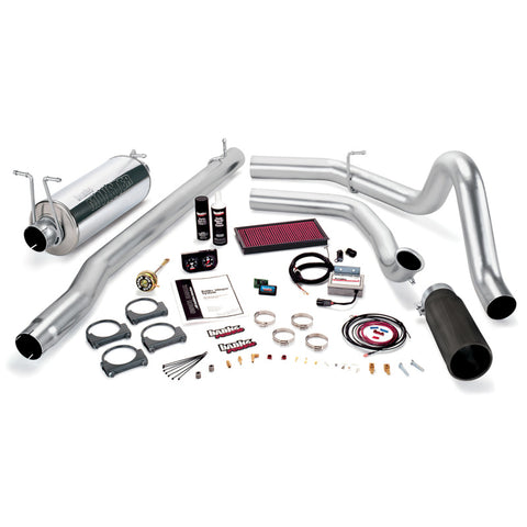 Banks Power 99 Ford 7.3L F250/350 Man Stinger System - SS Single Exhaust w/ Black Tip - 47518-B