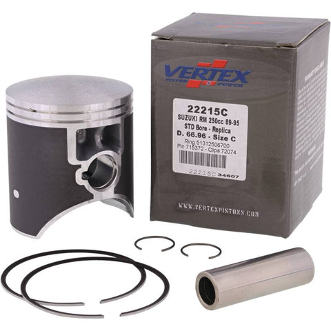 Vertex Piston 89-95 Suzuki RM 250 250cc Cast Replica Piston Kit - 22215C