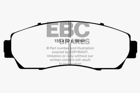 EBC 07-09 Acura RDX 2.3 Turbo Redstuff Front Brake Pads - DP31743C