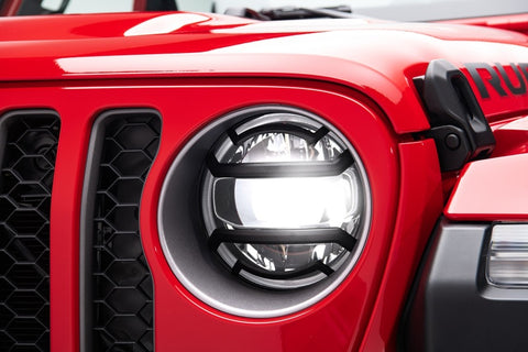 Rugged Ridge 18-20 Jeep Wrangler JL / 2020 Jeep Gladiator JT Black Elite Headlight Guards Black - 11230.21