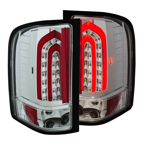 ANZO 2007-2013 Chevrolet Silverado 1500 LED Taillights Chrome - 321341