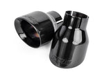 APR Double-Walled 4in Slash-Cut Tips - Polished Diamond Black - Set of 2 - TPK0003