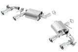 Borla 16 Chevy Camaro SS 6.2L w/ Dual NPP Atak Quad RD RL Tips Dual Exit Rear Section Exhaust - 11925