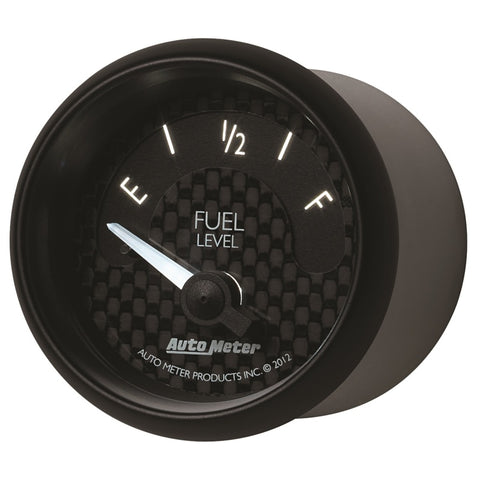 Autometer GT Series 52mm Short Sweep Electronic 0-90 ohms Fuel Level (For most 65-97 GM) - 8014