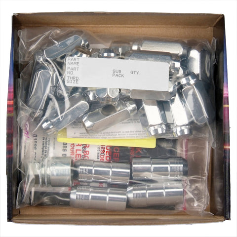 McGard 8 Lug Hex Install Kit w/Locks (Cone Seat Nut) M14X1.5 / 13/16 Hex / 1.945in. L - Chrome - 84820