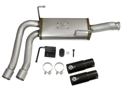 aFe Rebel Series CB Middle-Side Exit SS Exhaust w/ Black Tips 09-16 GM Silverado/Sierra V6/V8 - 49-44070-B