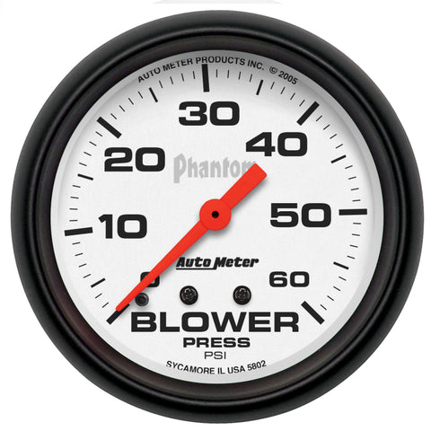 AutoMeter Gauge Boost 2-5/8in. 60PSI Mechanical Phantom - 5802