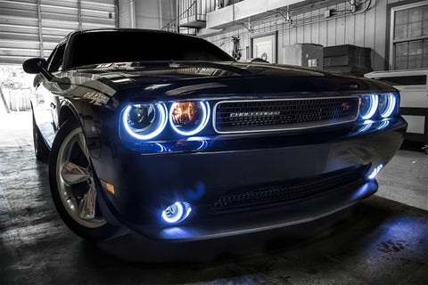 Oracle 0814 Dodge Challenger Dynamic Surface Mount Headlight/Fog Light Halo Kit COMBO - 1458-332