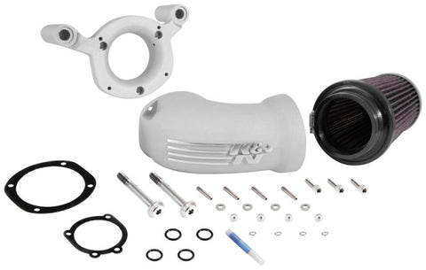 K&N 08-17 Harley-Davidson Touring Models Performance Air Intake System - Silver - 63-1134S