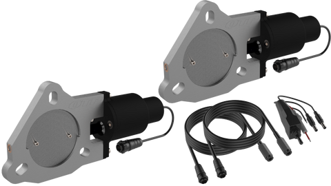 QTP 3in Bolt-On QTEC Dual Electric Cutout Valves - Pair - QTEC60