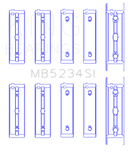 King Engine Bearings Subaru EJ20/EJ22/EJ25 (Size STD) Performance Main Bearing Set - MB5234SI
