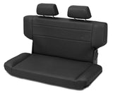 Bestop N-Tumble Seat - 97-06 Jeep Wrangler TJ Rear Trailmax Ii Fold (All Vinyl Black Denim) - 39435-15