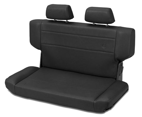 Bestop N-Tumble Seat - 97-06 Jeep Wrangler TJ Rear Trailmax Ii Fold (All Vinyl Black Denim) - 39435-15