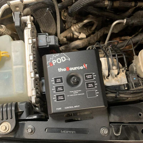 sPOD 07-08 Jeep Wrangler JK SourceLT w/Green LED Switch Panel - 873160