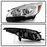 xTune 13-16 Ford Escape 13-16 LED Light Bar Halogen Proj Headlights - Chrome (PRO-JH-FESCA13-LB-C) - 9042928