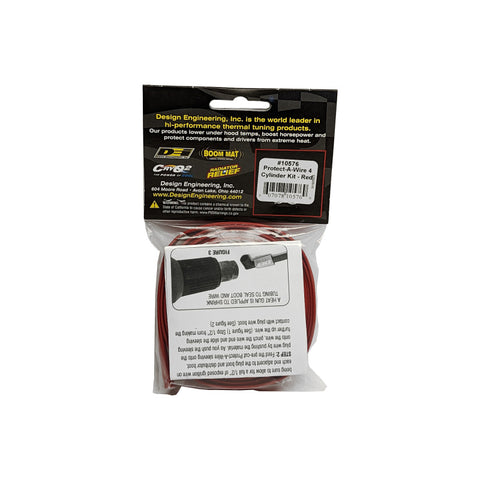 DEI Protect-A-Wire 4 Cylinder Kit - Red - 10576