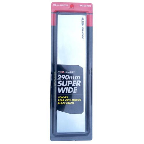 BLOX Racing 290mm Convex Mirror Black Frame Blue Tint - BXAC-02011
