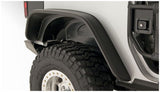 Bushwacker 07-18 Jeep Wrangler Flat Style Flares 4pc Fits 2-Door Sport Utility Only - Black - 10919-07