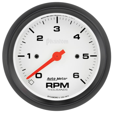 Autometer Phantom 6000RPM 3-3/8in. In-Dash Tachometer Gauge - 5875