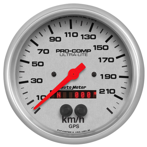Autometer Ultra-Lite 5in. 225KM/H (GPS) Speedometer Gauge - 4481-M
