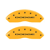 MGP 4 Caliper Covers Engraved Front & Rear With out stripes/Dodge Yellow finish black ch - 12200SDD4YL