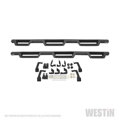 Westin 14-18 Chevrolet Silverado 1500 DC 6.5ft Bed HDX Drop W2W Nerf Step Bars - Tex. Blk - 56-534595