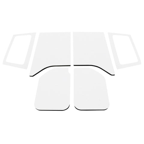 DEI 11-18 Jeep Wrangler JK 2-Door Boom Mat Complete Headliner Kit - 6 Piece - White - 50287