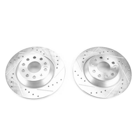Power Stop 15-16 Audi A3 Rear Evolution Drilled & Slotted Rotors - Pair - EBR1498XPR