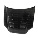 Seibon 96-98 Honda Civic (EM1/EJ6/EJ7/EJ8/EK9) TS Style Carbon Fiber Hood - HD9698HDCV-TS