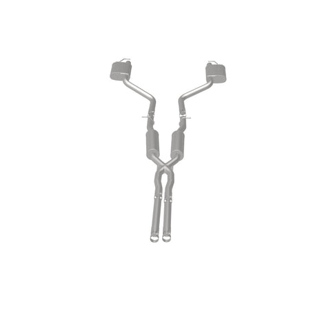 MagnaFlow Cat-Back SS 2.5in Dual Split Rear Exit (OEM Tips) 15-16 Dodge/Chrysler Charger/300 5.7L V8 - 19226