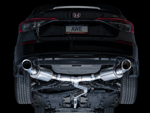 AWE Tuning 22+ Honda Civic Si/Acura Integra Touring Edition Catback Exhaust - Dual Chrome Silver Tip - 3015-32331