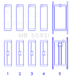 King Chevrolet 400 Crankshaft Main Bearing Set (Set of 5) - MB509SI040