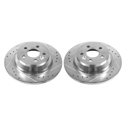 Power Stop 07-11 Volvo S80 Rear Evolution Drilled & Slotted Rotors - Pair - EBR1074XPR