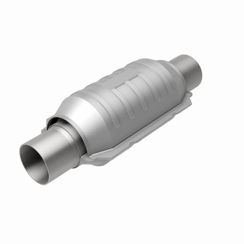 MagnaFlow Conv Univ 2in Inlet/Outlet Ctr/Ctr Round 9in Body L x 5.125in W x 13in Overall L 49 State - 51204