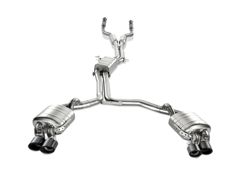 Akrapovic 13-17 Audi S6 Avant/Limousine (C7) Evolution Line Cat Back (Titanium) w/ Carbon Tips - S-AU/TI/6H