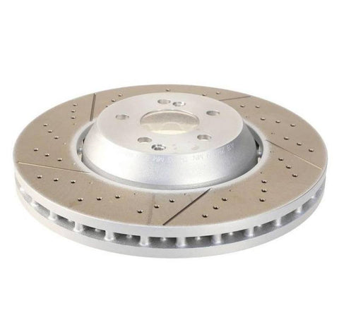 SHW 11-15 Mercedes-Benz C63 AMG 6.3L Front Drilled-Slotted Lightweight Brake Rotor (2124210512) - TFX49160