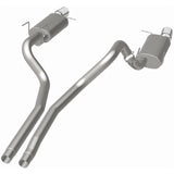 MagnaFlow 13 Ford Mustang Dual Split Rear Exit Stainless Cat Back Performance Exhaust (Street) - 15149