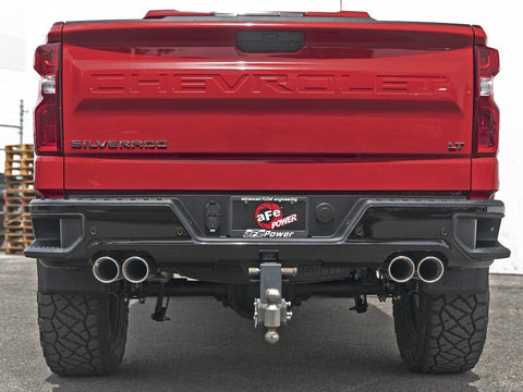 aFe GM Trucks 23-24 L6-3.0L (td) LZ0 Vulcan Series 3in 304 SS DPF-Back Exhaust System w/Polished Tip - 49-34146-P