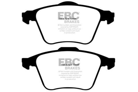 EBC 08-10 Volvo S60 2.5 Turbo T5 Ultimax2 Front Brake Pads - UD979