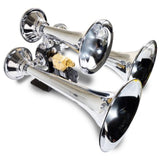 Kleinn Chrome Triple Horn/ 13.5In/11.75In/8.5In - Chrome-Plated Spun Copper - 502