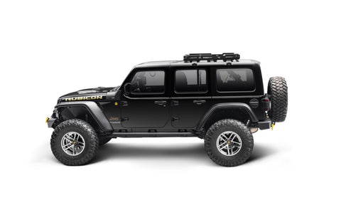 Bushwacker 18-21 Jeep Wrangler JL (2-Door & 4-Door) Flat Style Flares 4pc - Black - 11950-07
