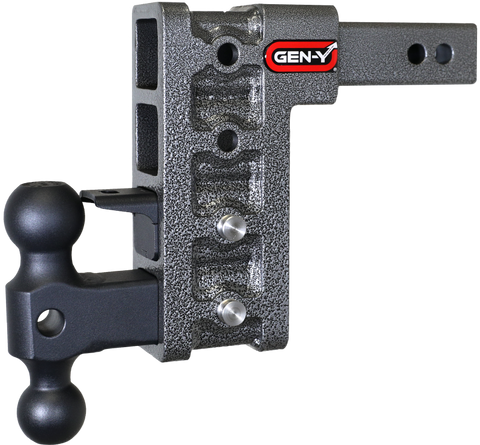 Gen-Y Mega Duty 2in Shank 7.5in Drop 1.5K TW 10K Hitch w/GH-031 Dual-Ball/GH-032 Pintle Lock - GH-324