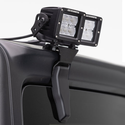 Go Rhino 18-20 Jeep Wrangler JL/JLU Light Mount - One or Two 3in Cubes - 599502T