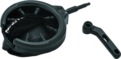 Kuryakyn Drink Holder With Basket Perch Mount Gloss Black - 1738