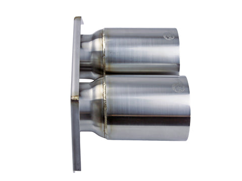aFe Power Mach Force Xp 4in 304 SS Bolt-On Exhaust Tips Brushed 14-19 Porsche 911 GT3 3.8L/4.0L - 49C36435-H