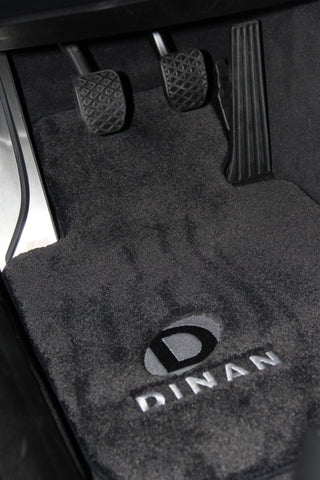 Dinan 11-17 BMW 535i GT F10 Signature Floor Mats Black w/ Silver Logo - Set of 4 - D701-DNBW1510-4C-BLK