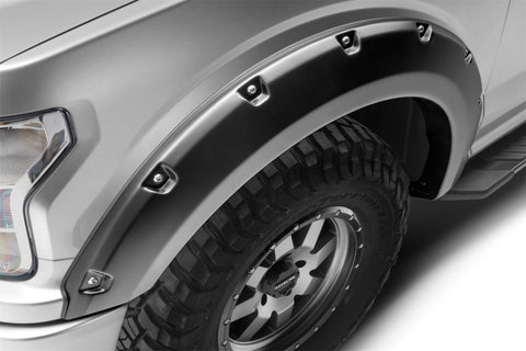 Bushwacker 15-17 Ford F-150 Styleside Pocket Style Flares 2pc 67.1/78.9/97.6in Bed - Black - 20092-02
