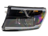 Raxiom 09-18 Dodge RAM 1500/2500/3500 Axial Headlights w/ SEQL LED Bar- Blk Housing (Clear Lens) - R131482